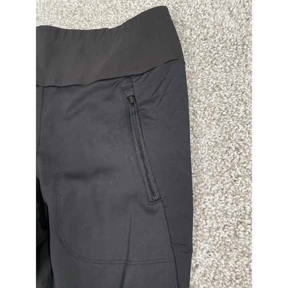 Athleta Women's Black Peak Hybrid Fleece-Lined Tight Activewear Leggings Medium - Picture 6 of 10